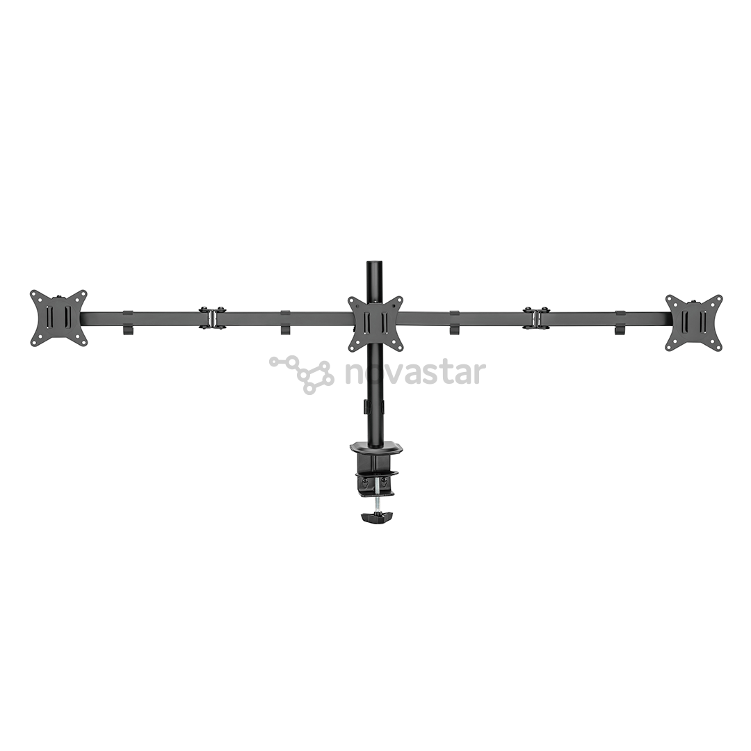 Deltaco Triple Desk Mount, 13-27'', juodas - Monitoriaus laikiklis