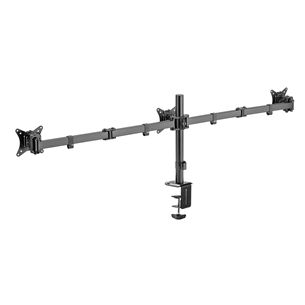 Deltaco Triple Desk Mount, 13-27'', juodas - Monitoriaus laikiklis