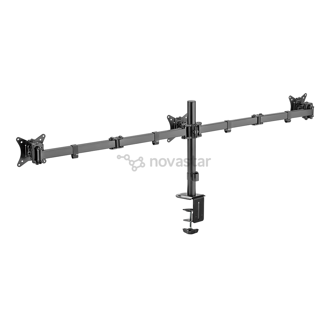 Deltaco Triple Desk Mount, 13-27'', juodas - Monitoriaus laikiklis
