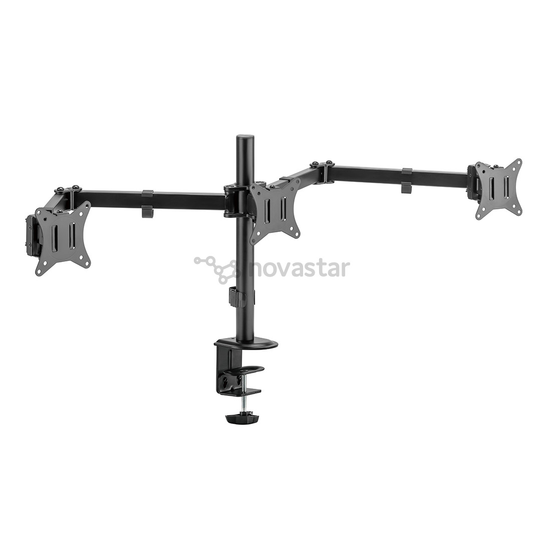 Deltaco Triple Desk Mount, 13-27'', black - Monitor stand