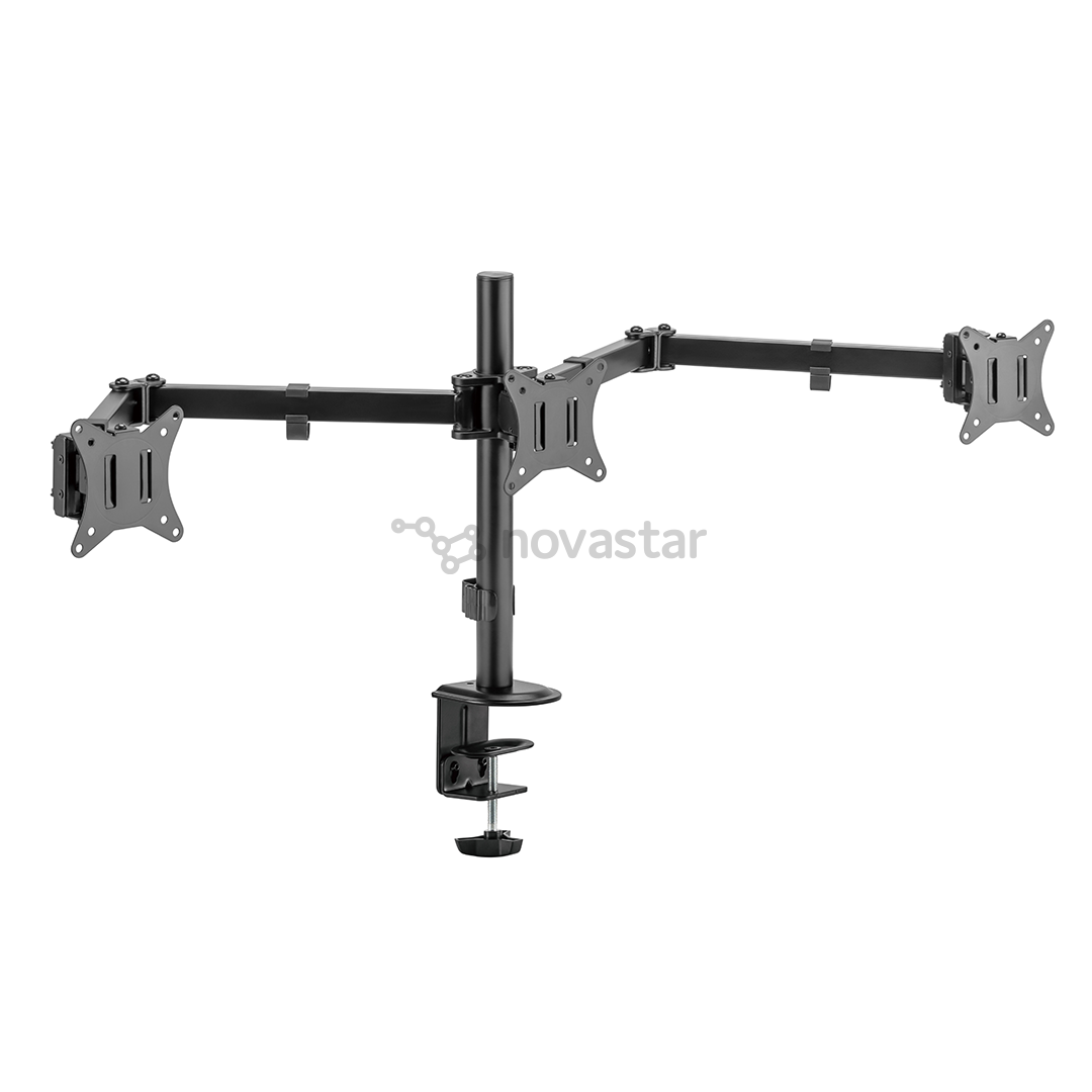 Deltaco Triple Desk Mount, 13-27'', juodas - Monitoriaus laikiklis