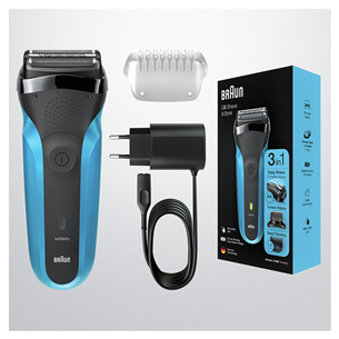 Braun Series 3 Shave & Style, Wet & Dry, синий - Бритва