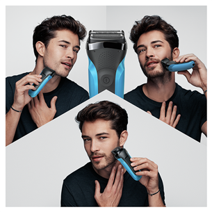 Braun Series 3 Shave & Style, Wet & Dry, синий - Бритва
