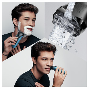 Braun Series 3 Shave & Style, Wet & Dry, синий - Бритва