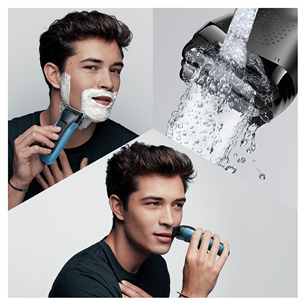 Braun Series 3 Shave & Style, Wet & Dry, синий - Бритва