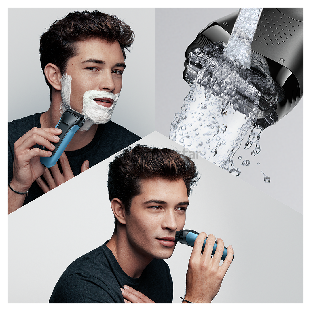 Braun Series 3 Shave & Style, Wet & Dry, синий - Бритва