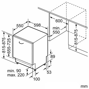 Bosch, Series 8, 14 komplektų talpa - Įmontuojama indaplovė