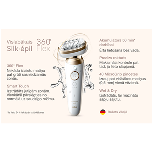 Braun Silk epil 9 Flex, white - Epilator