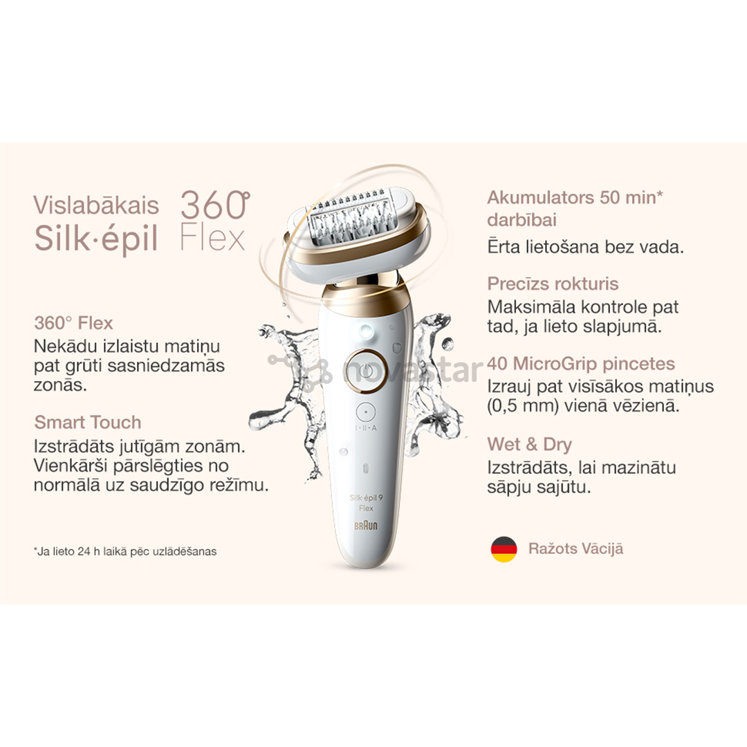 Braun Silk epil 9 Flex, white - Epilator