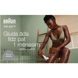 Braun Silk-epil 9, сухое и влажное использование, белый - Эпилятор