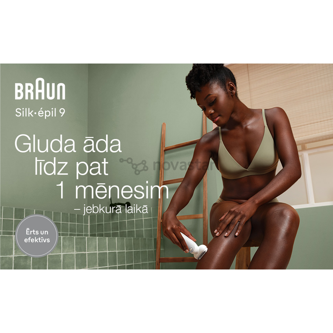 Braun Silk-epil 9, сухое и влажное использование, белый - Эпилятор