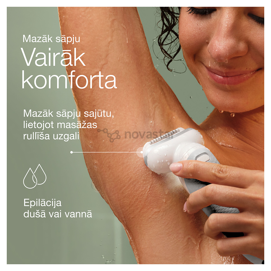 Braun Silk-epil 9, сухое и влажное использование, белый - Эпилятор