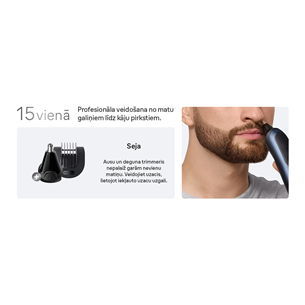 Braun  All-in-One, Series 7, 15-in-1, dark blue - Grooming kit