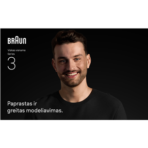 Braun Series 3, 8-in-1, dark grey - Multi grooming kit