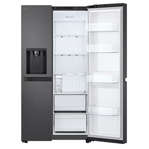 LG, Water & Ice Dispenser, 641 l, aukštis 179 cm, juodas - SBS šaldytuvas