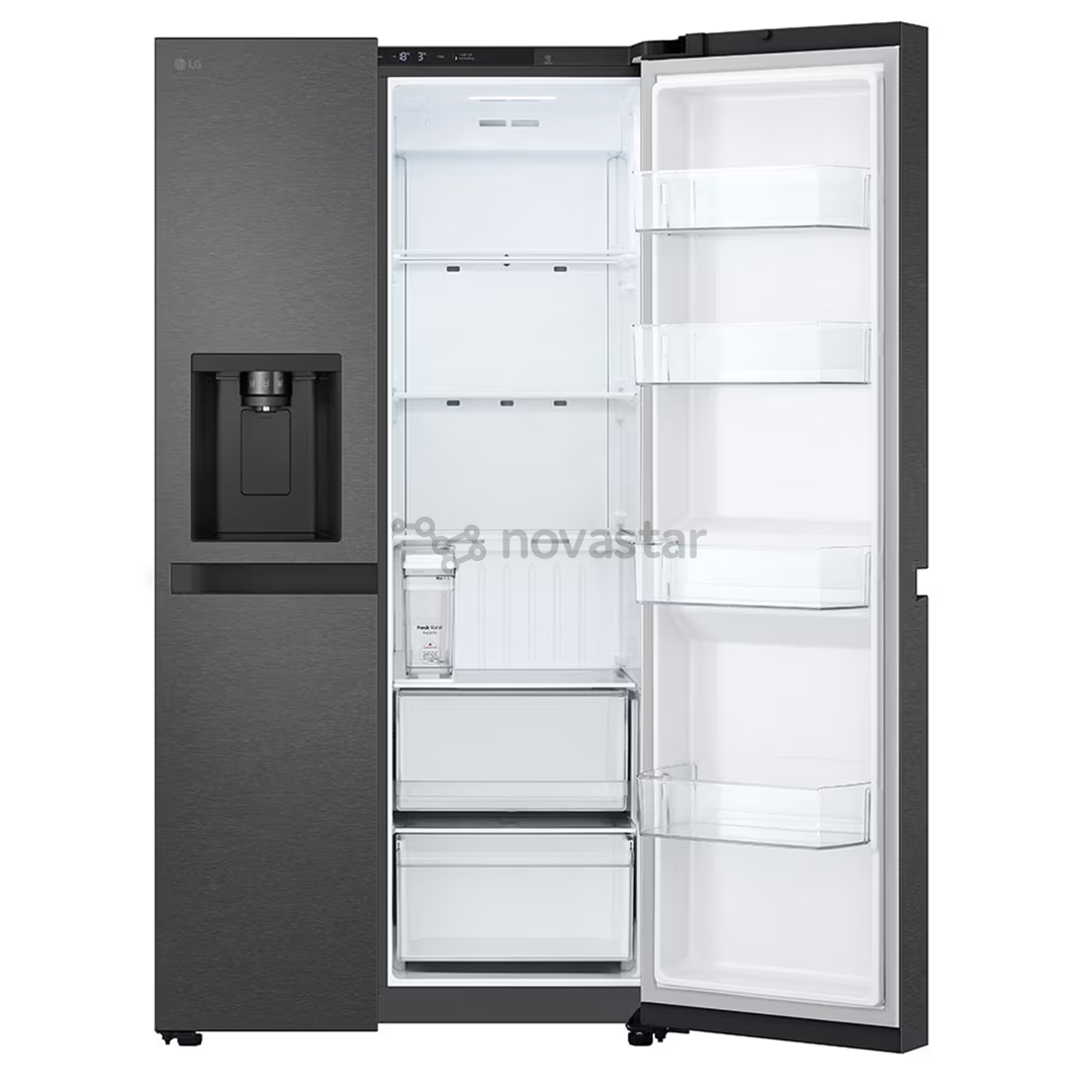 LG, Water & Ice Dispenser, 641 l, aukštis 179 cm, juodas - SBS šaldytuvas