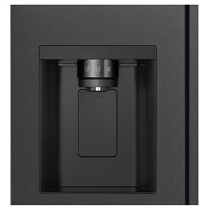 LG, Water & Ice Dispenser, 641 l, aukštis 179 cm, juodas - SBS šaldytuvas