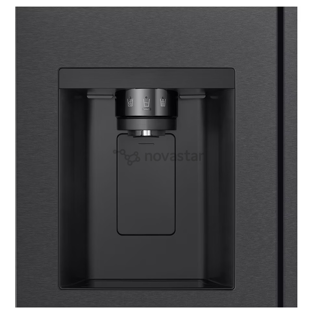 LG, Water & Ice Dispenser, 641 l, aukštis 179 cm, juodas - SBS šaldytuvas