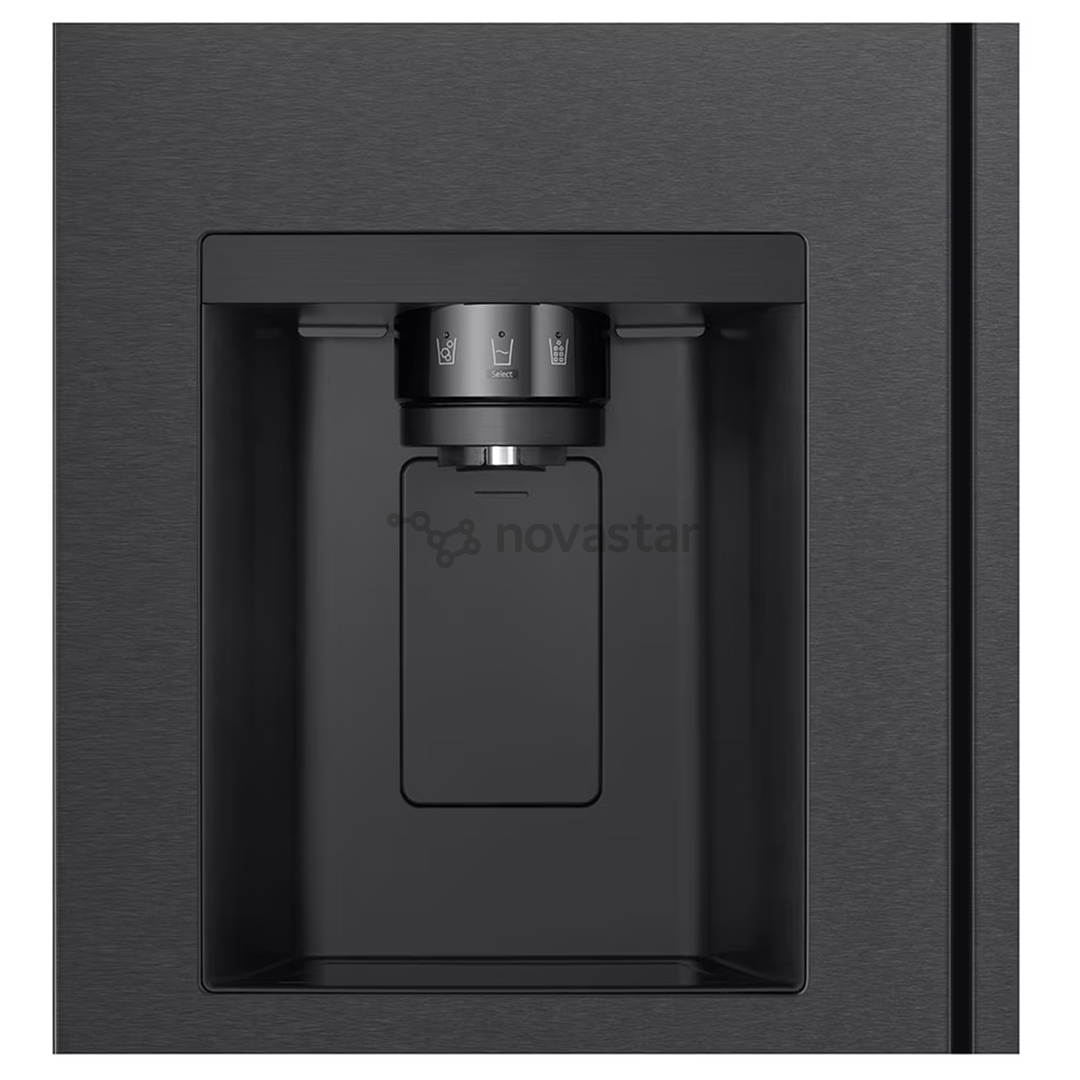 LG, Water & Ice Dispenser, 641 l, aukštis 179 cm, juodas - SBS šaldytuvas