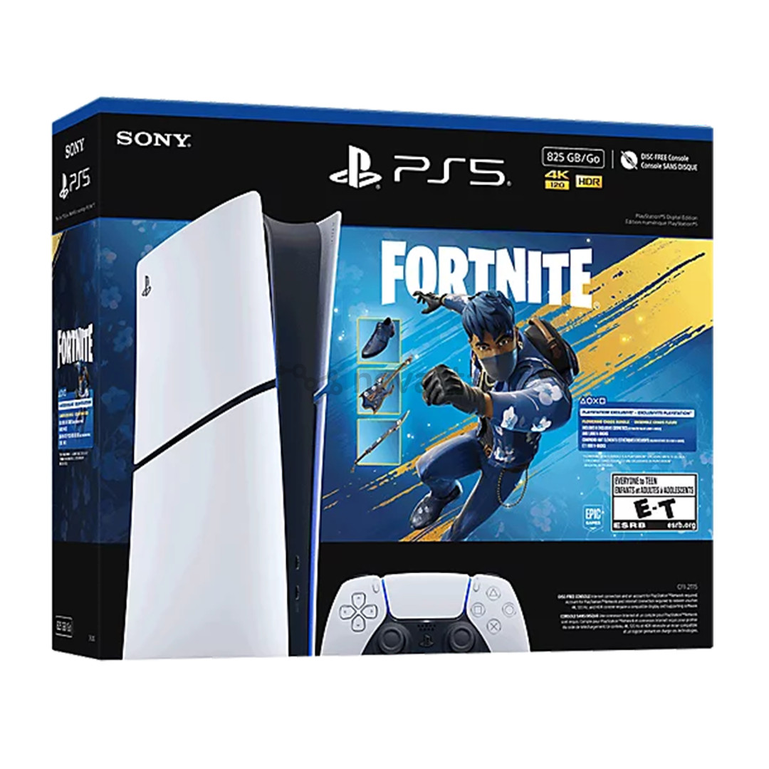 Sony PlayStation 5 Slim Digital Fortnite Flowering Chaos Bundle, 825 GB, balta - Žaidimų konsolė
