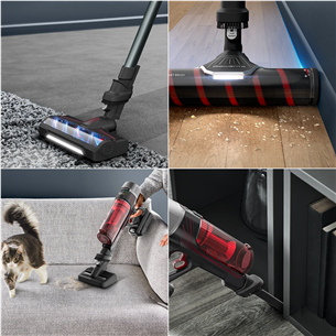 Tefal X-Force Flex 9.60 Complete, raudonas/pilkas - Belaidis dulkių siurblys