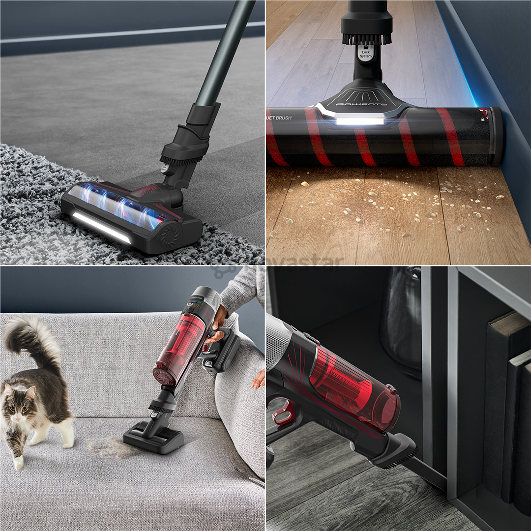 Tefal X-Force Flex 9.60 Complete, красный/серый - Беспроводной пылесос