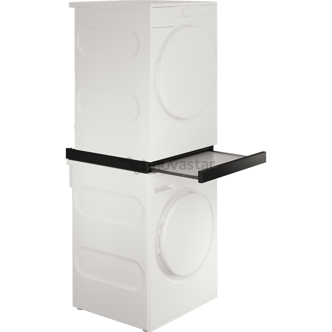 Asko, black - Stacking kit with pull-out shelf