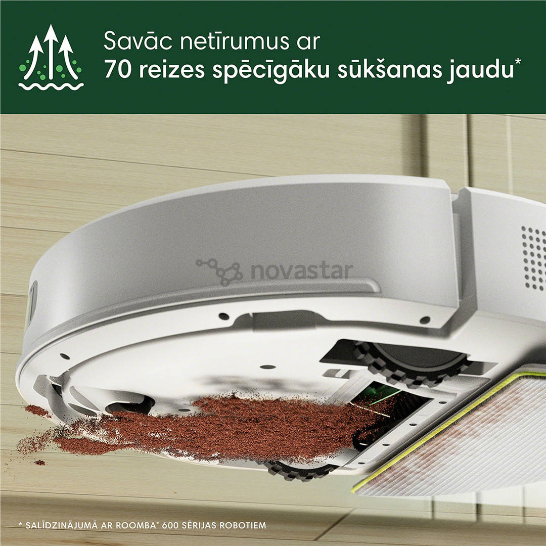 iRobot Roomba® 105 Combo, Wet & Dry, baltas - Dulkių siurblys robotas
