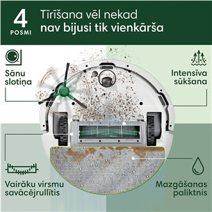 iRobot Roomba® 105 Combo, Wet & Dry, baltas - Dulkių siurblys robotas