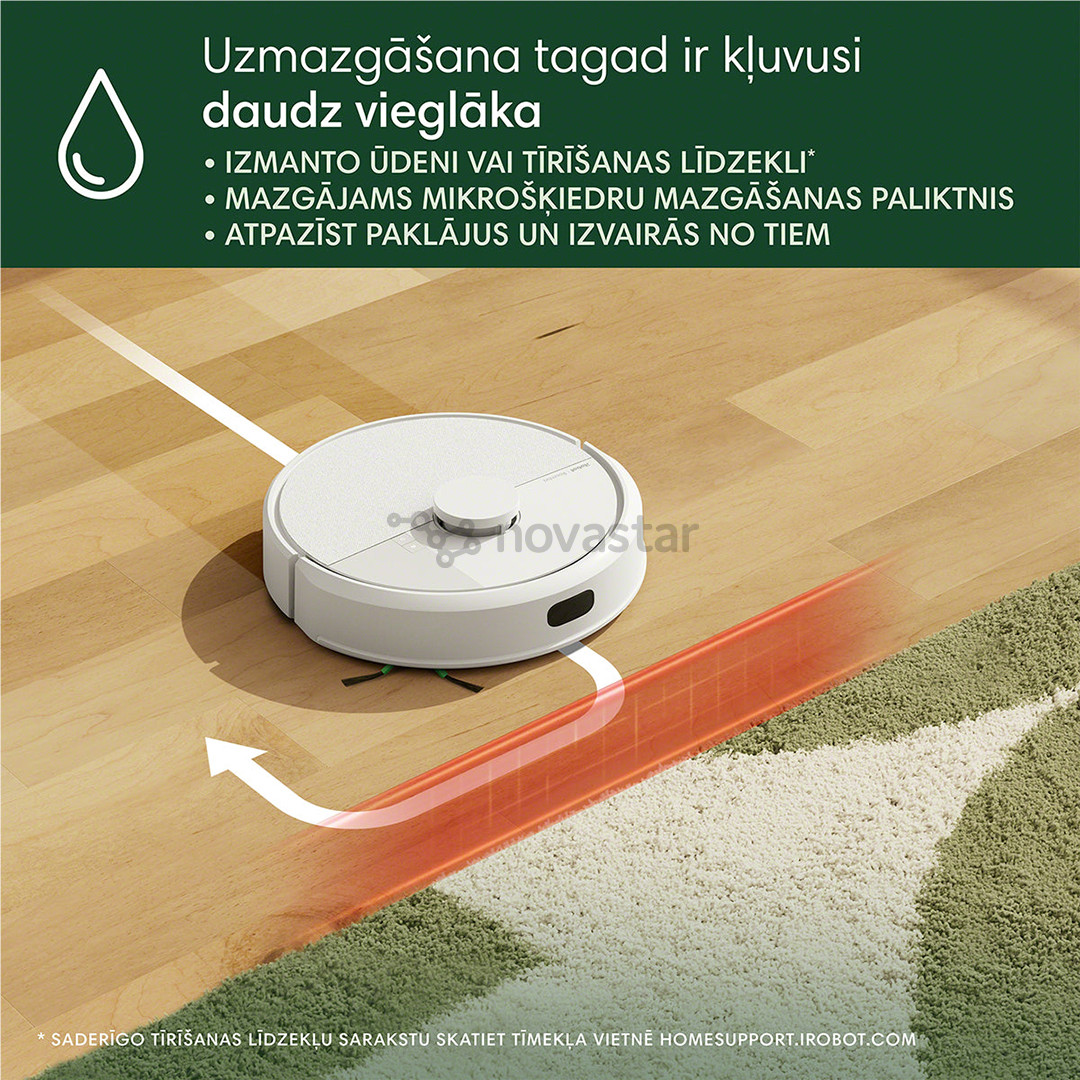 iRobot Roomba® 105 Combo, Wet & Dry, baltas - Dulkių siurblys robotas