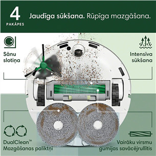 iRobot Roomba® Plus 405 Combo, Wet & Dry, baltas - Dulkių siurblys robotas