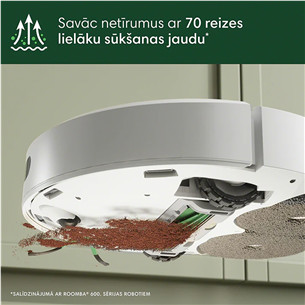 iRobot Roomba® Plus 405 Combo, Wet & Dry, baltas - Dulkių siurblys robotas