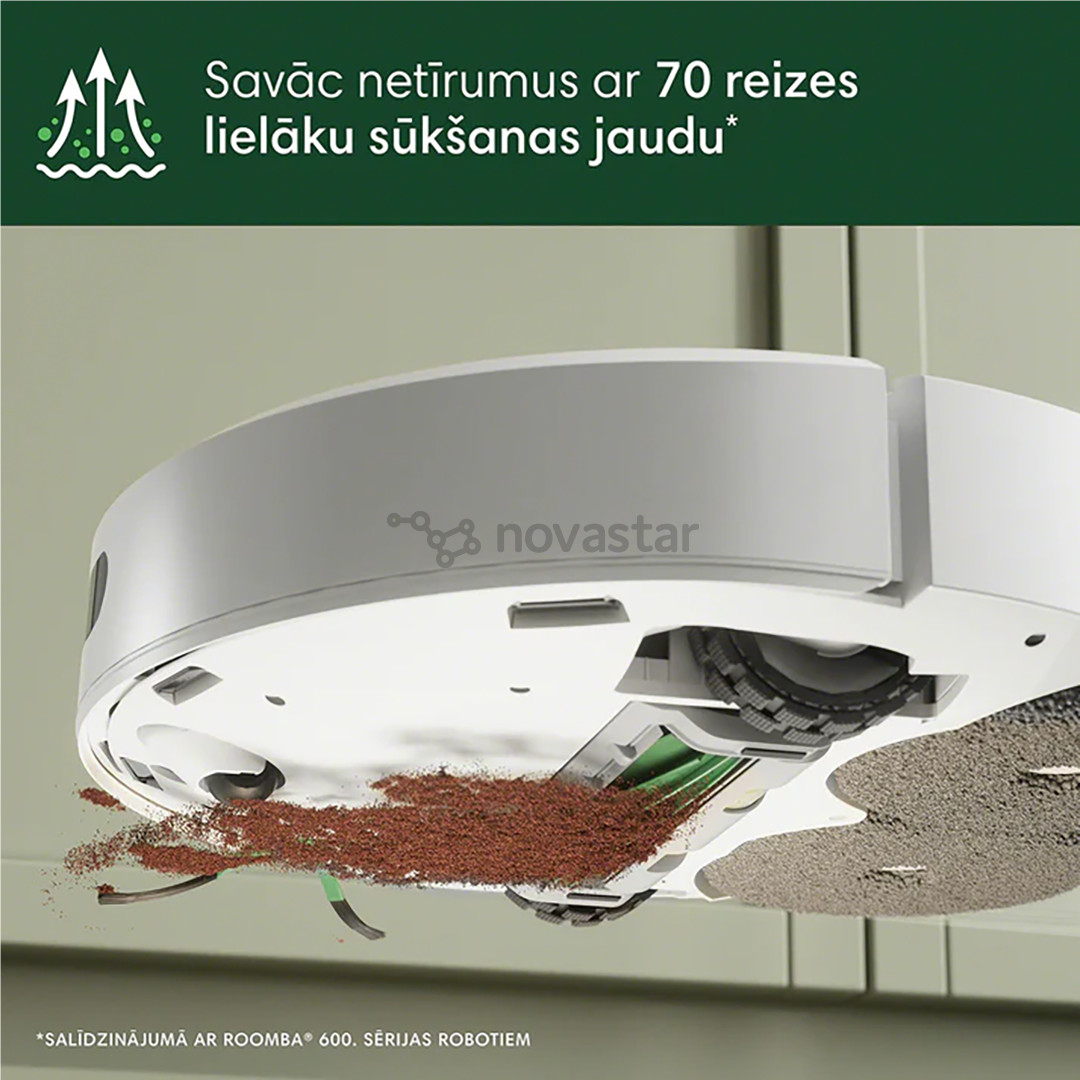 iRobot Roomba® Plus 405 Combo, Wet & Dry, baltas - Dulkių siurblys robotas