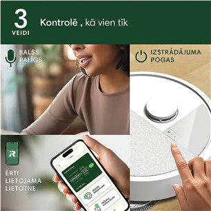 iRobot Roomba® Plus 405 Combo, Wet & Dry, baltas - Dulkių siurblys robotas