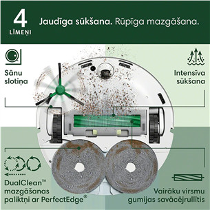 iRobot Roomba® Plus 505 Combo, Wet & Dry, baltas - Dulkių siurblys robotas