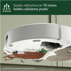 iRobot Roomba® Plus 505 Combo, Wet & Dry, baltas - Dulkių siurblys robotas