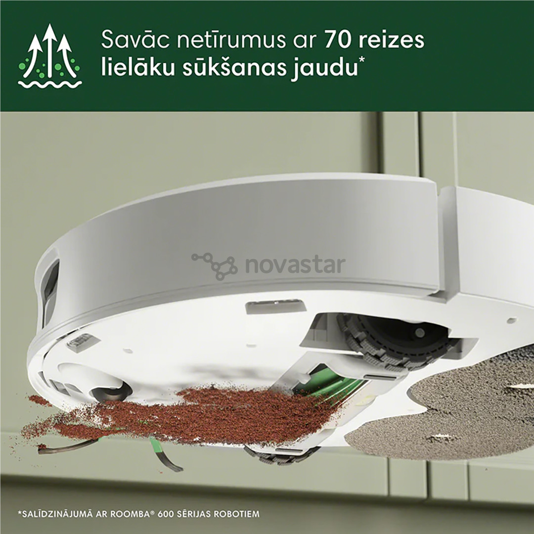 iRobot Roomba® Plus 505 Combo, Wet & Dry, baltas - Dulkių siurblys robotas