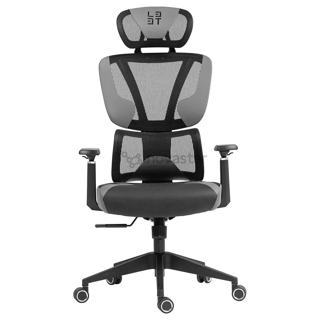 L33T FuzionX, PU, Fabric, grey - Office Seat