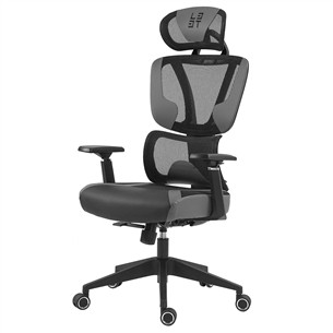 L33T FuzionX, PU, Fabric, grey - Office Seat