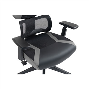 L33T FuzionX, PU, Fabric, grey - Office Seat