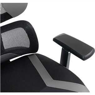 L33T FuzionX, PU, Fabric, grey - Office Seat