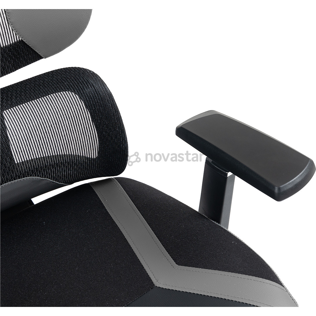 L33T FuzionX, PU, Fabric, grey - Office Seat