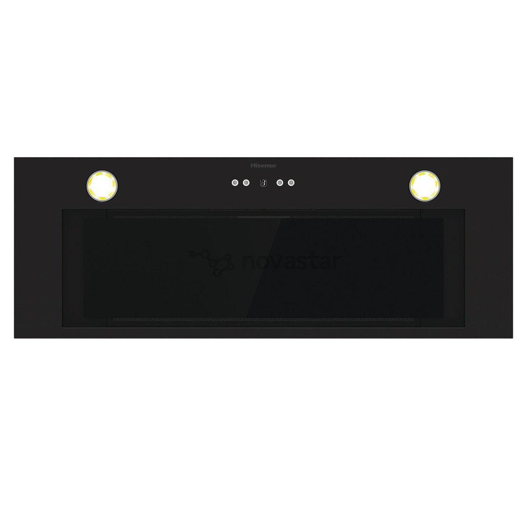 Hisense, 660 m³/val., plotis 80 cm, juodas - Įmontuojamas gartraukis