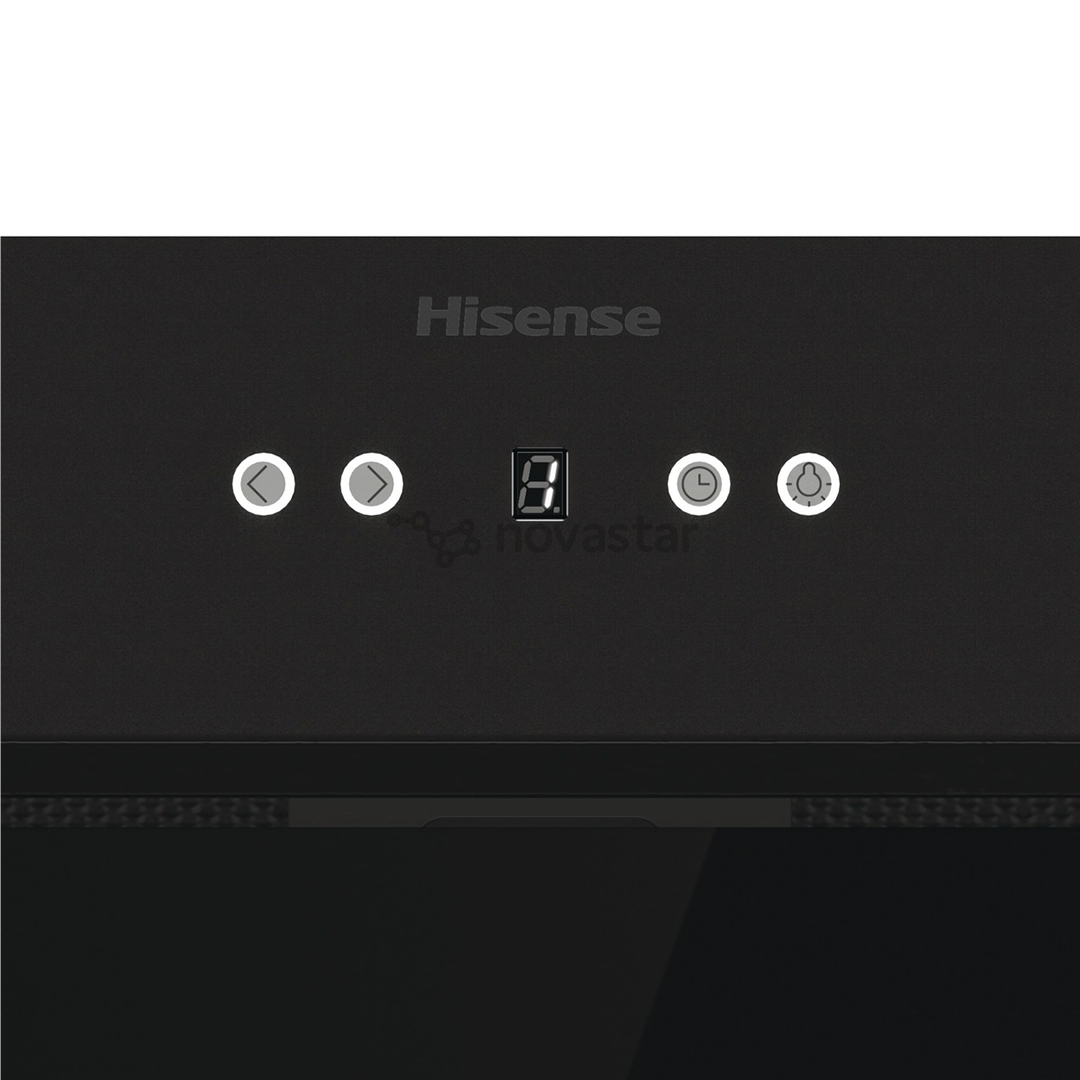 Hisense, 660 m³/val., plotis 80 cm, juodas - Įmontuojamas gartraukis