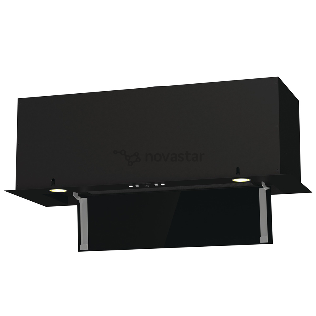 Hisense, 660 m³/val., plotis 80 cm, juodas - Įmontuojamas gartraukis