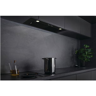 Hisense, 660 m³/val., plotis 80 cm, juodas - Įmontuojamas gartraukis