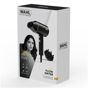 Wahl Ionic Flow, 2100 W, juodas - Plaukų džiovintuvas