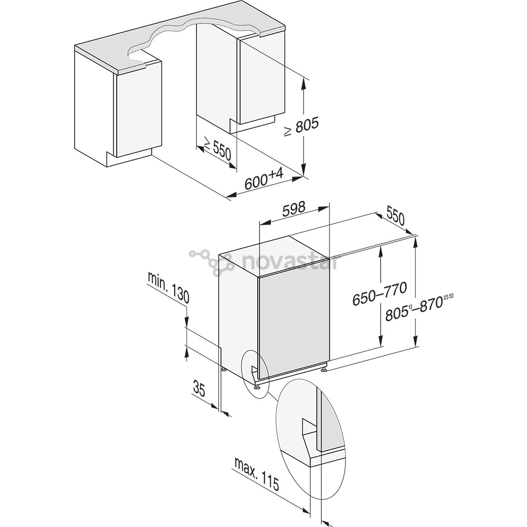 Miele, 14 place settings - Built-in dishwasher