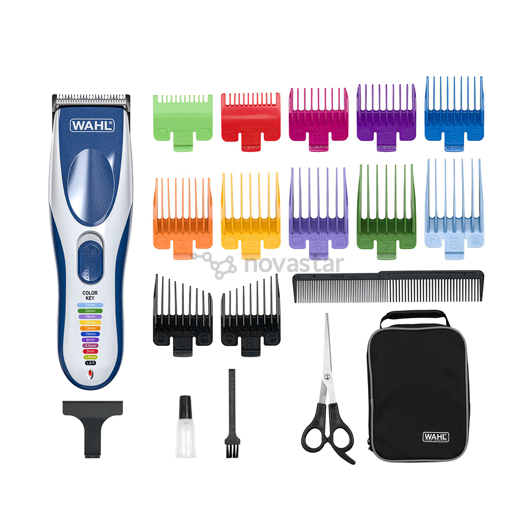 Wahl Color Pro Cordless, balta/mėlyna - Plaukų kirpimo mašinėlė