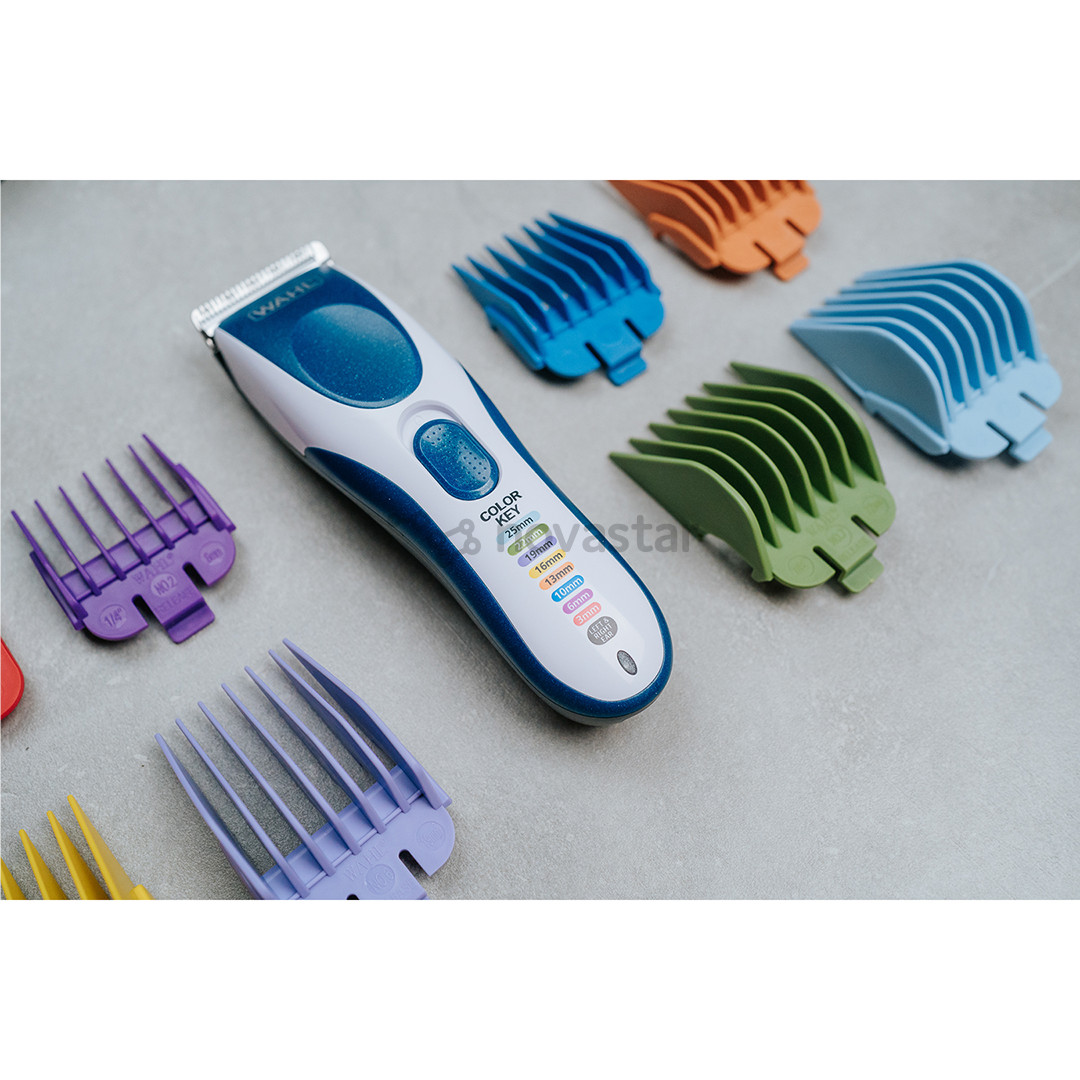 Wahl Color Pro Cordless, balta/mėlyna - Plaukų kirpimo mašinėlė